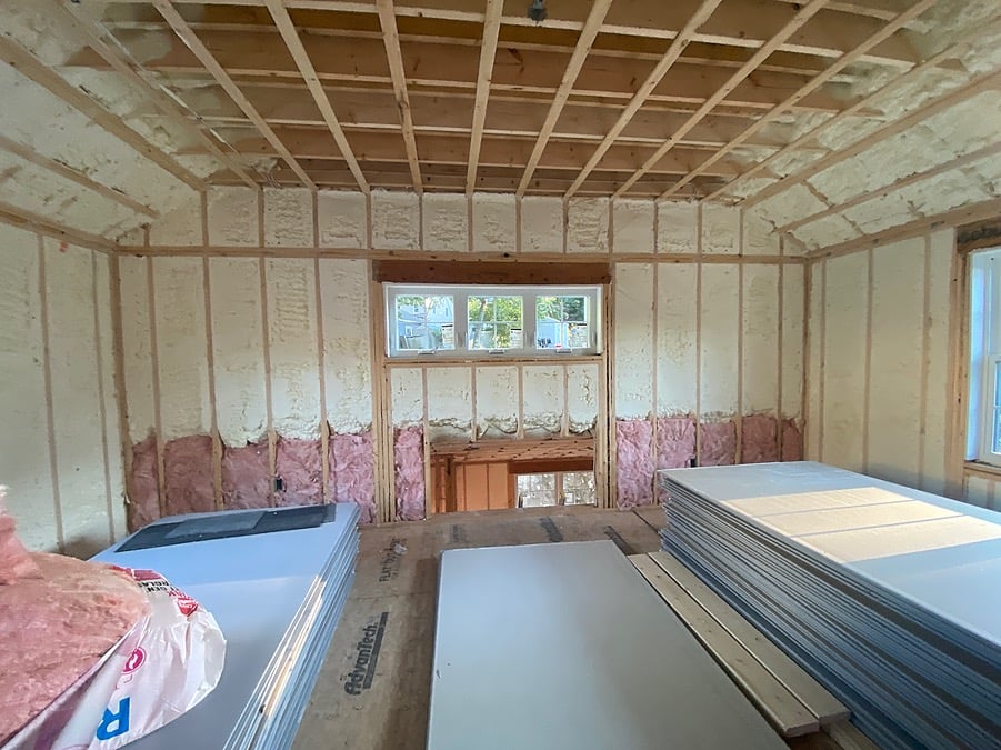 Interior view of second floor – new addition in progress