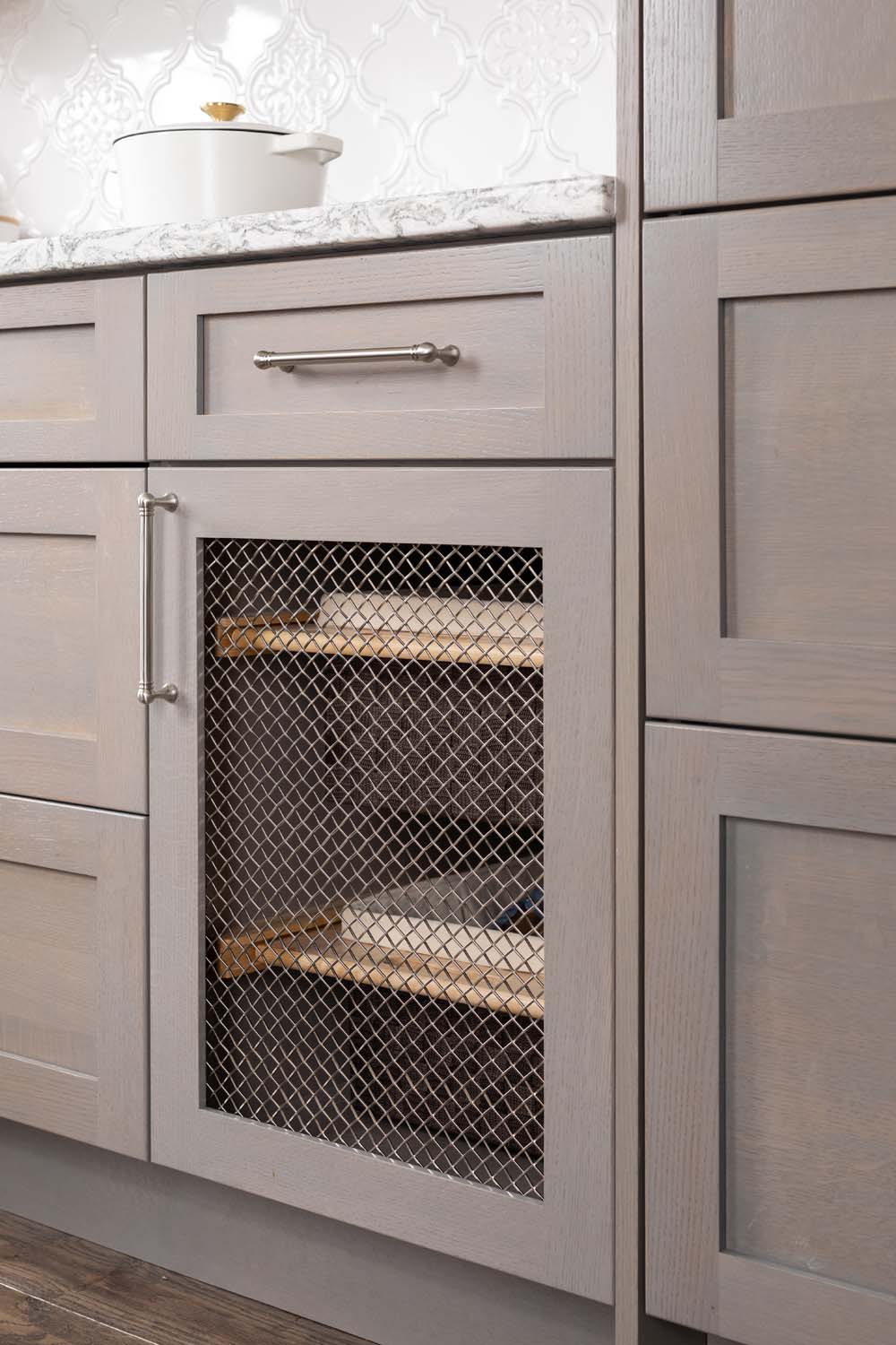 open mesh cabinet pull-out baskets root vegetables